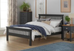 Argos Home Aubrey Double Wooden Bed Frame - Charcoal - thumbnail 2