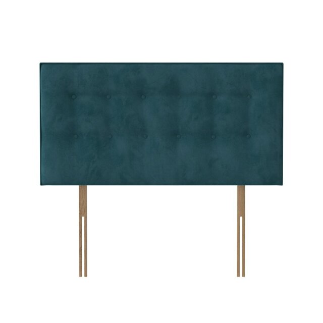 Silentnight Hayez Velvet Double Bed Headboard - Peacock - image 1
