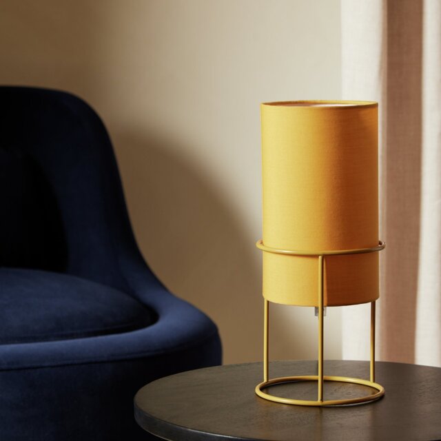Argos Home Column Table Lamp - Mustard - image 1