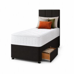 Silentnight Marlow 1000 Mirapocket Single 2 Drawer Divan Bed - Charcoal - thumbnail 2