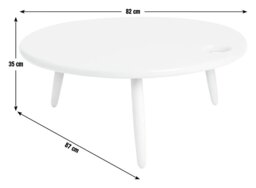 Habitat 60 Yumemi Round Coffee Table by Felix Conran - Grey - thumbnail 2