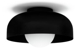 Habitat Modern Globe Metal Bathroom Ceiling Light - Black - thumbnail 2