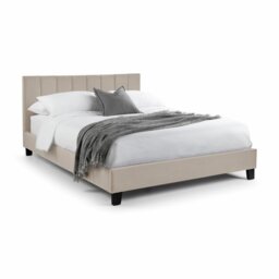 Julian Bowen Rosa Kingsize Fabric Bed Frame - Cream - thumbnail 2