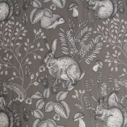 Habitat Forest Print Eyelet Curtains - Grey - 117x137cm - thumbnail 2