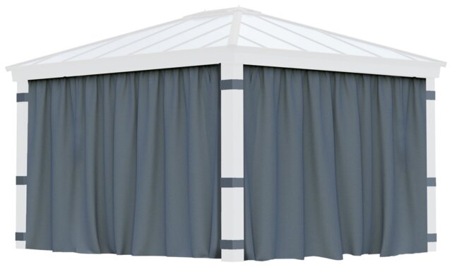 Palram Canopia Dallas 4 Piece Gazebo Curtain Set 12 x 14ft - image 1