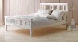 Argos Home Aubrey Double Wooden Bed Frame - White - thumbnail 2