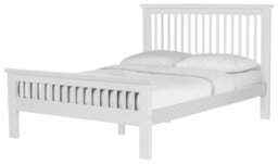 Argos Home Aubrey Double Wooden Bed Frame - White - thumbnail 1