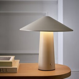 Habitat Kiro Metal Rechargeable LED Touch Table Lamp - Taupe