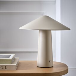 Habitat Kiro Metal Rechargeable LED Touch Table Lamp - Taupe - thumbnail 2