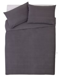 Habitat Cotton Rich 180 TC Plain Charcoal Bedding Set-Double