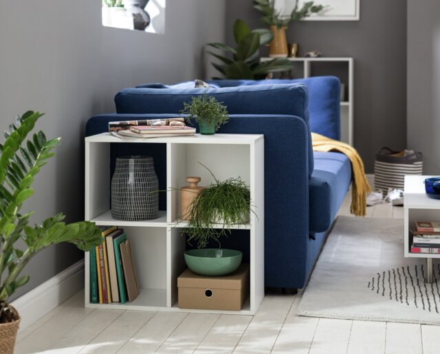 Argos Home Squares 4 Cube Storage Unit - Oak Effect - image 1