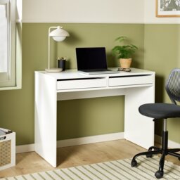 Argos Home Pepper 2 Drawers Office Desk - White - thumbnail 1