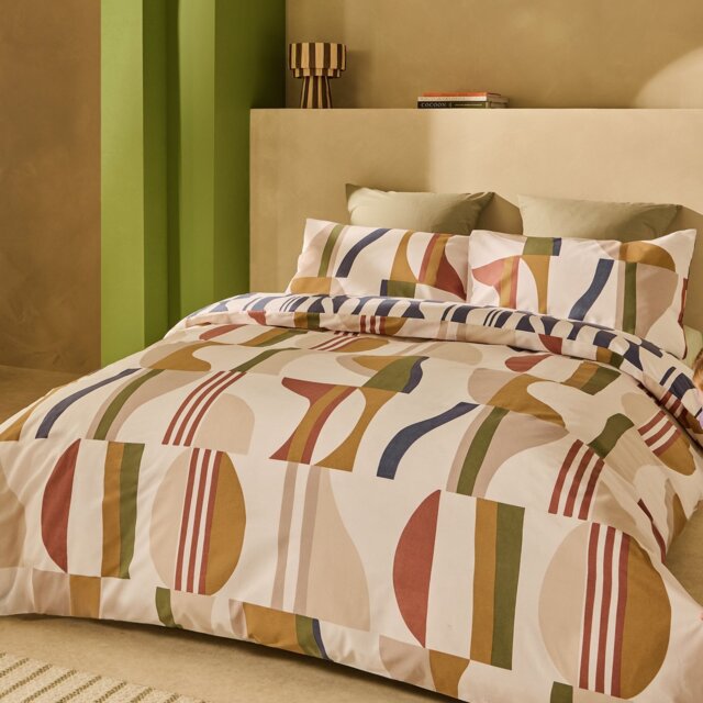 Habitat Geo Off White Bedding Set - Single - image 1