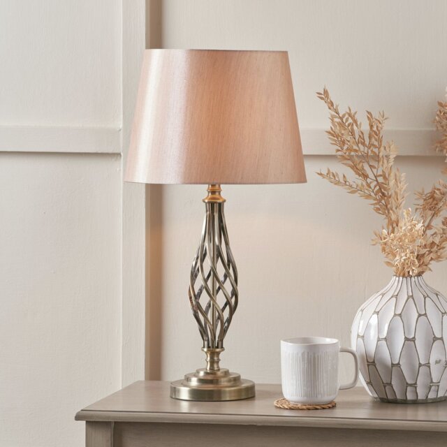 Pacific Jenna Metal Twist Detail Table Lamp - Brass - image 1