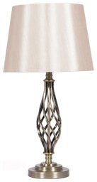 Pacific Jenna Metal Twist Detail Table Lamp - Brass - thumbnail 2
