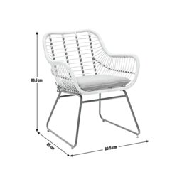 Habitat Ross Rattan Effect Garden Chair - Natural - thumbnail 2