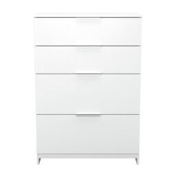Livara Ready Assembled Orillia 4 Drawer Chest - White - thumbnail 2