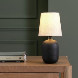 Habitat Mini Ashi Ceramic Table Lamp - Black - thumbnail 2