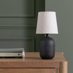 Habitat Mini Ashi Ceramic Table Lamp - Black
