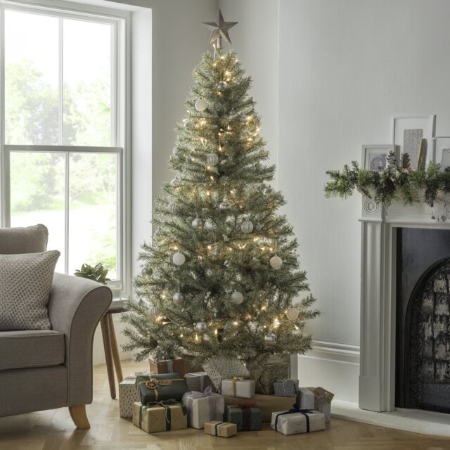 Habitat 6ft Snowy Mixed Frost With Berries Christmas Tree - image 1