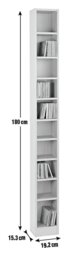 Argos Home Maine Tall CD and DVD Storage unit - White - thumbnail 2