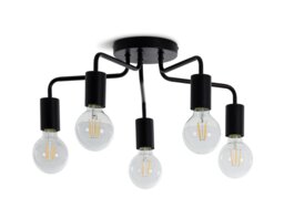 Argos Home Rayner 5 Light Flush Ceiling Light - Black - thumbnail 2