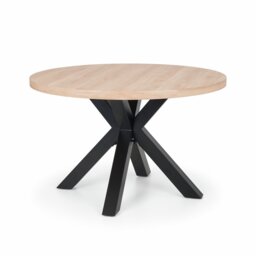Julian Bowen Berwick 4 Seater Round Dining Table - Natural - thumbnail 2