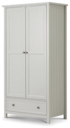 Julian Bowen Maine 2 Door 1 Drawer Wardrobe - Dove Grey - thumbnail 2