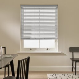 Habitat Faux Wood White 50mm Slat Venetian Blind - 120cm