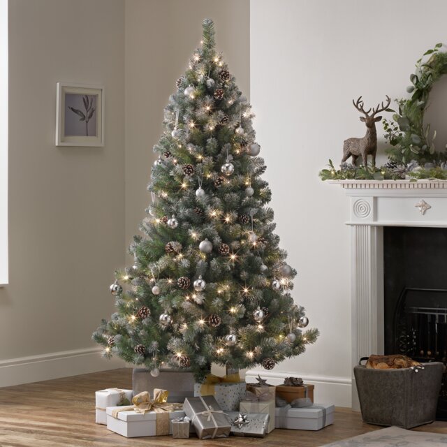 Habitat 6ft Pre lit Blue Oscar With Pine Cone Christmas Tree - image 1