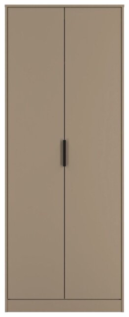 Livara Ready Assembled Messina 2 Door Wardrobe - Beige - image 1