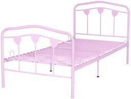Argos Home Hearts Single Metal Bed Frame - Pink - thumbnail 2