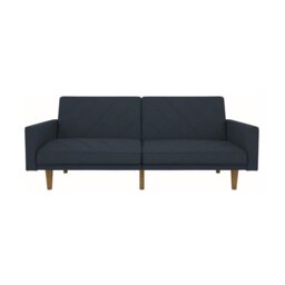 Dorel Paxson Fabric Small Double Chaise Sofa Bed - Navy Blue - thumbnail 2