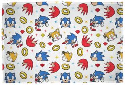 Sonic the Hedgehog Fleece Throw - White - 100x150cm - thumbnail 2