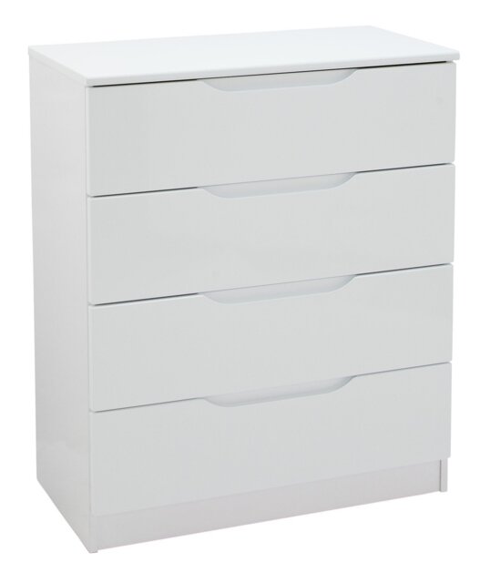 Legato 4 Drawer Chest - White Gloss - image 1