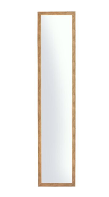 Home Essentials Oak Full Length Over the Door Mirror - image 1