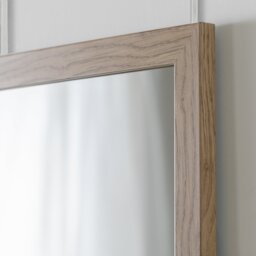 Home Essentials Oak Full Length Over the Door Mirror - thumbnail 2