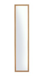 Home Essentials Oak Full Length Over the Door Mirror - thumbnail 1
