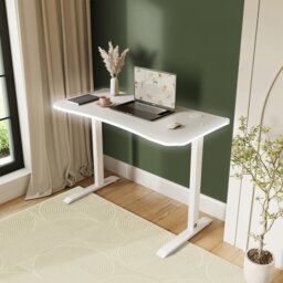 XR Living Oka RGB LED App Control 140x60cm Office Desk - White - thumbnail 1