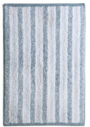 Habitat Coastal Horizontal Stripe Cotton Bath Mat-Blue&White