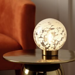 Argos Home Globe Battery Powered Table Lamp - White - thumbnail 1