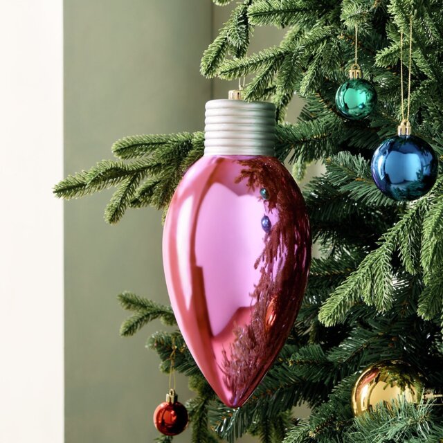 Habitat Single Oversized Pink Christmas Hanging Ornament - image 1
