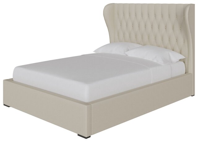 GFW Dakota Kingsize Fabric End Lift Ottoman Bed - Natural - image 1