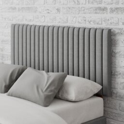 Aspire Grant Linen Small Double Headboard - Grey - thumbnail 1