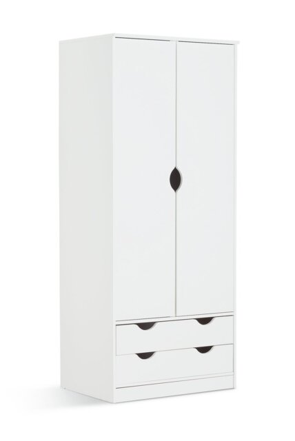 Habitat Kids Pagnell 2 Door 2 Drawer Wardrobe - White - image 1