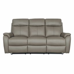 Aspire Kingsmere Leather 3 Seater Power Recliner Sofa - Elephant - thumbnail 2
