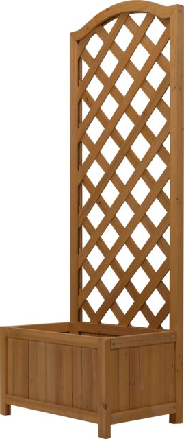 Lattice Wooden Straight Planter - image 1