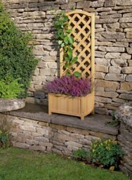 Lattice Wooden Straight Planter - thumbnail 2