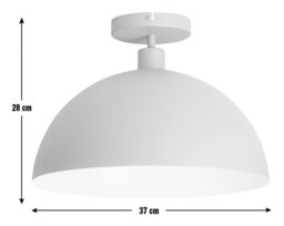 Habitat Steel Mushroom Flush Celling Light - Green - thumbnail 2
