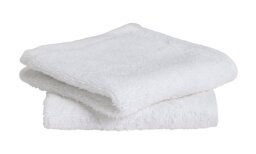 Home Essentials Plain 2 Pack Face Cloths - Super White - thumbnail 1